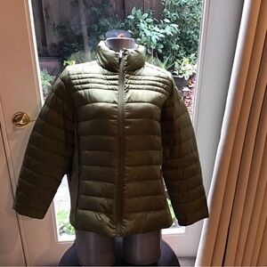 Cavalini Original Olive Green puffer jacket Sz PXL. Zip front 4 pockets …
